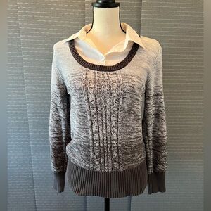 Apt. 9 Faux Shirt-Collar Sweater